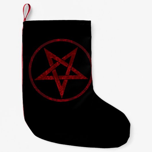 Red Devil Pentagram Kleiner Weihnachtsstrumpf (Vorderseite)