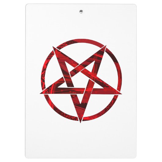 Red Devil Pentagram Klemmbrett (Rückseite)