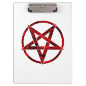 Red Devil Pentagram Klemmbrett (Vorderseite)