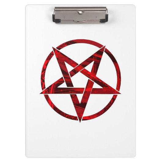 Red Devil Pentagram Klemmbrett (Vorderseite)