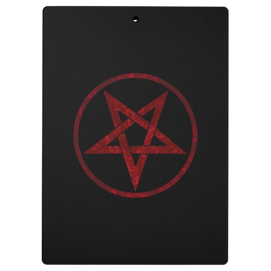 Red Devil Pentagram Klemmbrett (Rückseite)