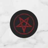 Red Devil Pentagram Konfetti (Klein Vorderseite)