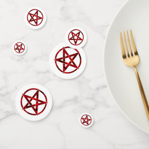 Red Devil Pentagram Konfetti