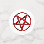Red Devil Pentagram Konfetti (Klein Vorderseite)
