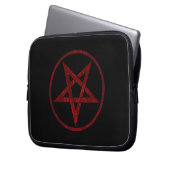 Red Devil Pentagram Laptopschutzhülle (Vorderseite Links)