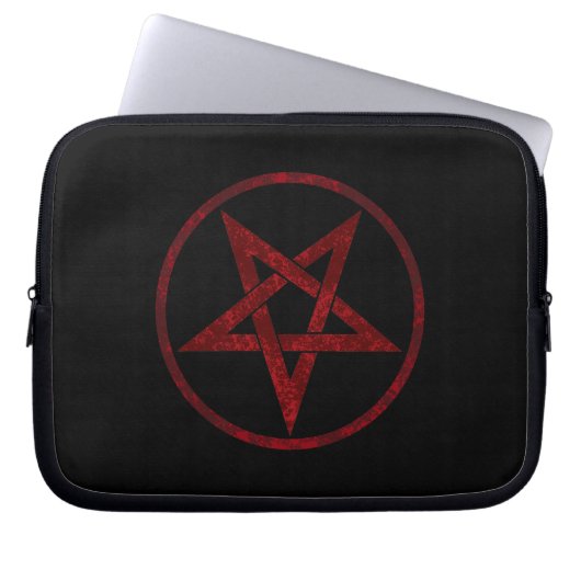 Red Devil Pentagram Laptopschutzhülle (Vorderseite)