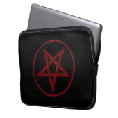Red Devil Pentagram Laptopschutzhülle (Vorderseite Links)