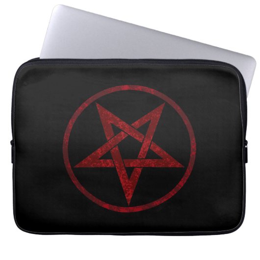 Red Devil Pentagram Laptopschutzhülle (Vorderseite)