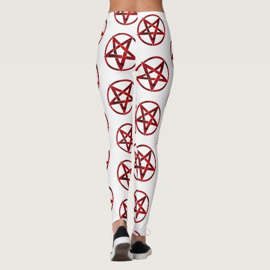 Red Devil Pentagram Leggings (Rückseite)