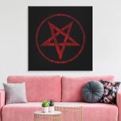 Red Devil Pentagram Leinwanddruck (Insitu (Wohnzimmer))