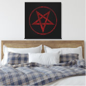 Red Devil Pentagram Leinwanddruck (Insitu (Schlafzimmer))