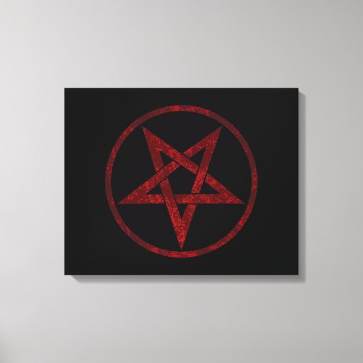 Red Devil Pentagram Leinwanddruck (Vorderseite)