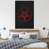 Red Devil Pentagram Leinwanddruck (Insitu (Schlafzimmer))