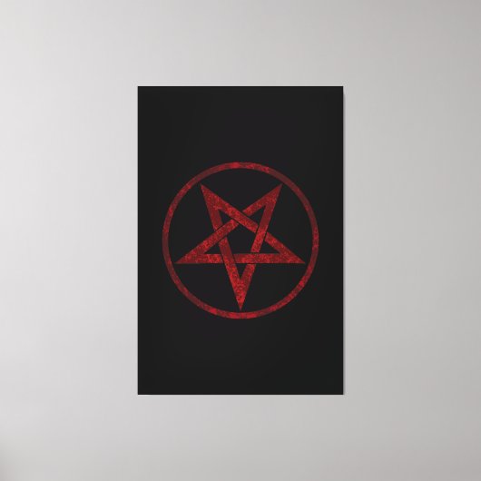 Red Devil Pentagram Leinwanddruck (Vorderseite)