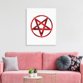 Red Devil Pentagram Leinwanddruck (Insitu (Wohnzimmer))