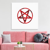 Red Devil Pentagram Leinwanddruck (Insitu (Wohnzimmer))
