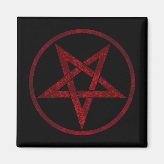 Red Devil Pentagram Magnet (Vorne)