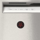 Red Devil Pentagram Magnet (In Situ (Geschirrspüler))