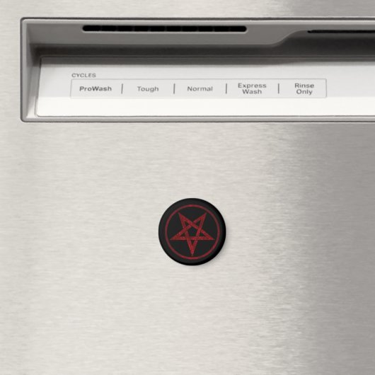 Red Devil Pentagram Magnet (In Situ (Geschirrspüler))
