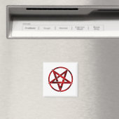 Red Devil Pentagram Magnet (In Situ (Geschirrspüler))