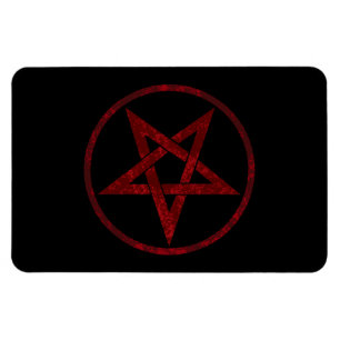 Red Devil Pentagram Magnet