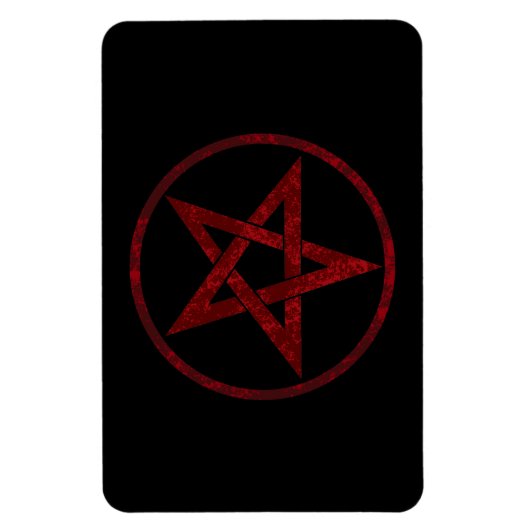 Red Devil Pentagram Magnet (Vertikal)