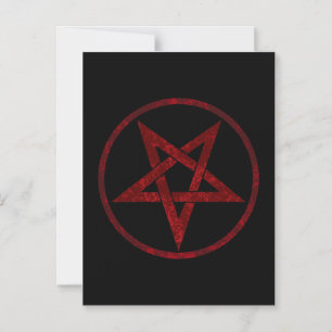 Red Devil Pentagram Magneteinladung