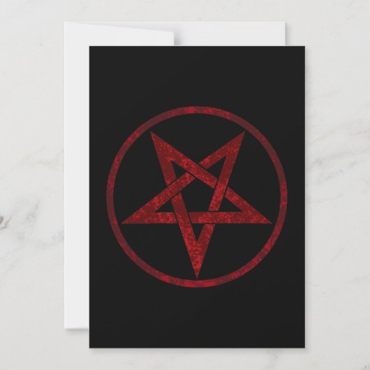 Red Devil Pentagram Magneteinladung (Vorderseite)