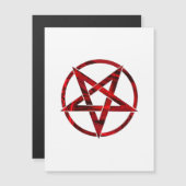 Red Devil Pentagram Magneteinladung (Vorne/Hinten)