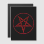 Red Devil Pentagram Magneteinladung (Vorne/Hinten)