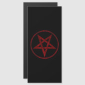 Red Devil Pentagram Magneteinladung (Vorne/Hinten)