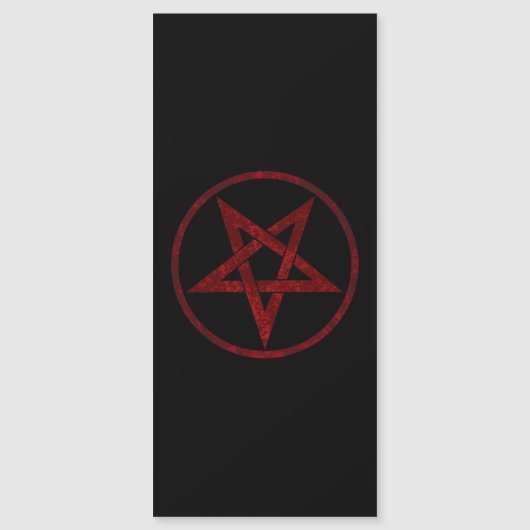 Red Devil Pentagram Magneteinladung (Vorderseite)