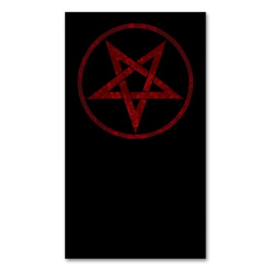 Red Devil Pentagram Magnetische Visitenkarte (Vorderseite Vertikal)