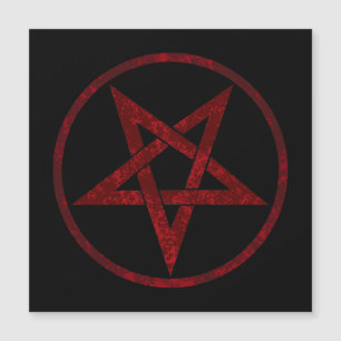 Red Devil Pentagram Magnetkarte