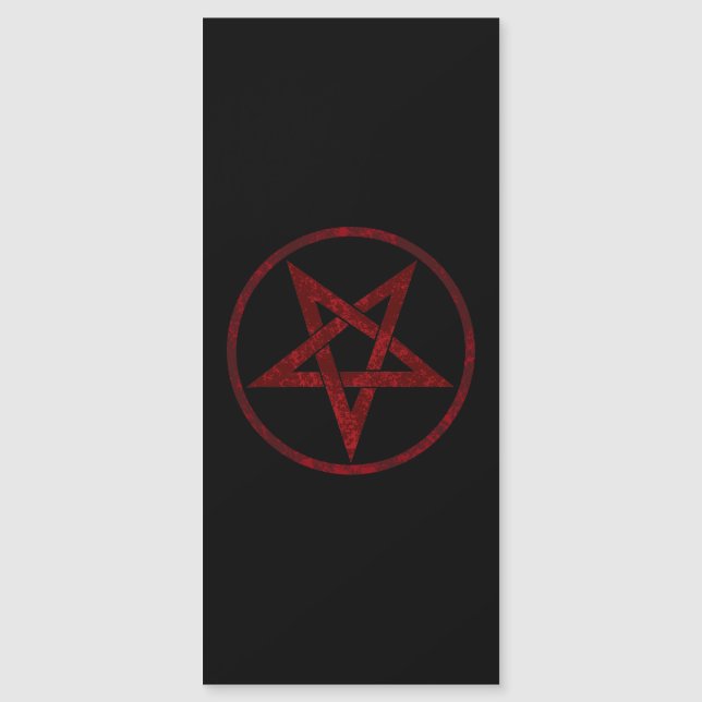 Red Devil Pentagram Magnetkarte (Vorderseite)