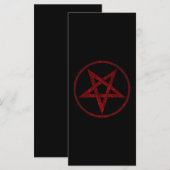 Red Devil Pentagram Menükarte (Vorne/Hinten)