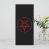 Red Devil Pentagram Menükarte (Stehend Vorderseite)