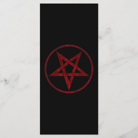 Red Devil Pentagram Menükarte (Vorderseite)