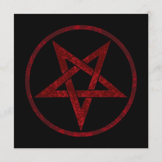 Red Devil Pentagram Menükarte (Vorderseite)