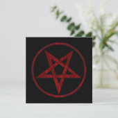 Red Devil Pentagram Menükarte (Stehend Vorderseite)