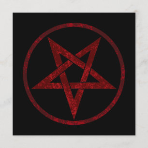Red Devil Pentagram Menükarte