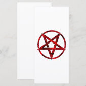 Red Devil Pentagram Menükarte (Vorne/Hinten)