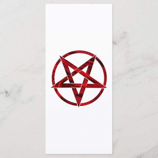 Red Devil Pentagram Menükarte (Vorderseite)