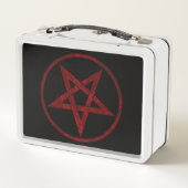 Red Devil Pentagram Metall Brotdose (Rückseite)