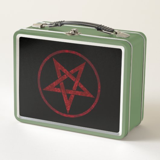 Red Devil Pentagram Metall Brotdose (Vorderseite)
