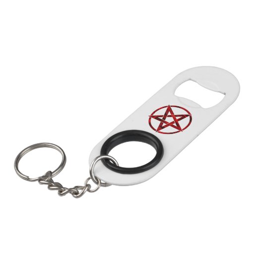 Red Devil Pentagram Mini Flaschenöffner (Vorderseite Schrägansicht)