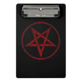 Red Devil Pentagram Mini Klemmbrett (Vorderseite)