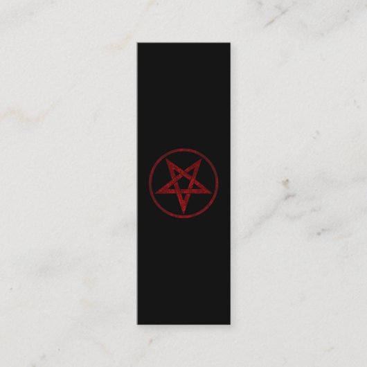 Red Devil Pentagram Mini Visitenkarte (Vorderseite)