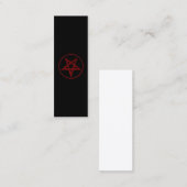 Red Devil Pentagram Mini Visitenkarte (Vorne/Hinten)