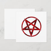 Red Devil Pentagram Mitteilungskarte (Vorne/Hinten)